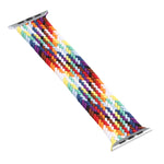 Rainbow Braided Single Loop Replacement Watchbands, Size: S 135mm For Apple Watch Series 6 & SE & 5 & 4 44mm / 3 & 2 & 1 42mm, S 135mm 44mm / 42mm