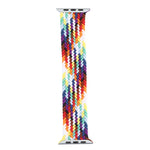 Rainbow Braided Single Loop Replacement Watchbands, Size: S 130mm For Apple Watch Series 6 & SE & 5 & 4 40mm / 3 & 2 & 1 38mm, S 130mm 40mm / 38mm