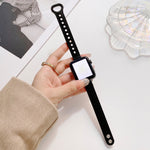 Double Studs Buckle Genuine Leather Strap Watchband For Apple Watch Series, 7 45mm / 6 & SE & 5 & 4 44mm / 3 & 2 & 1 42mm, 7 41mm / 6 & SE & 5 & 4 40mm / 3 & 2 & 1 38mm