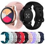 Butterfly Buckle Silicone Replacement Strap Watchband, 20mm For Samsung Galaxy Watch Active 3 41mm, 22mm For Samsung Galaxy Watch Active 3 45mm