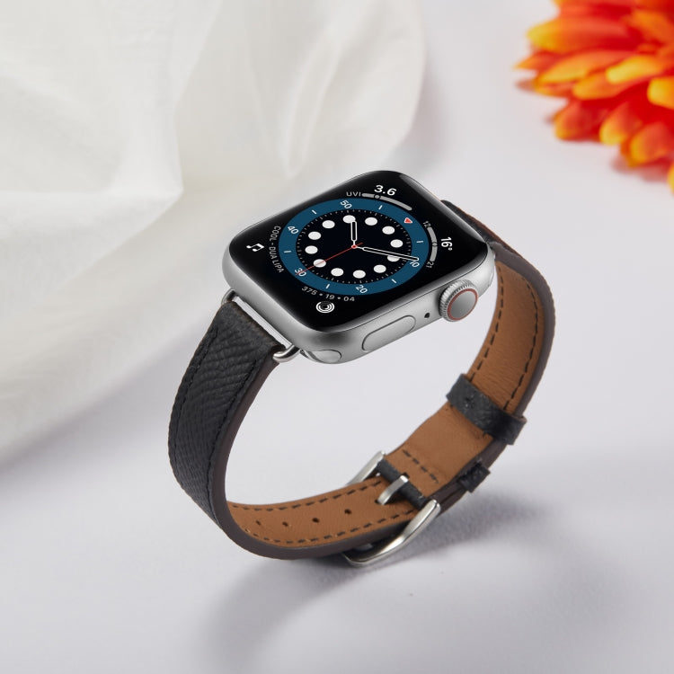 B Style Leather Strap Watchband For Apple Watch Series, 7 45mm / 6 & SE & 5 & 4 44mm / 3 & 2 & 1 42mm, 7 41mm / 6 & SE & 5 & 4 40mm / 3 & 2 & 1 38mm