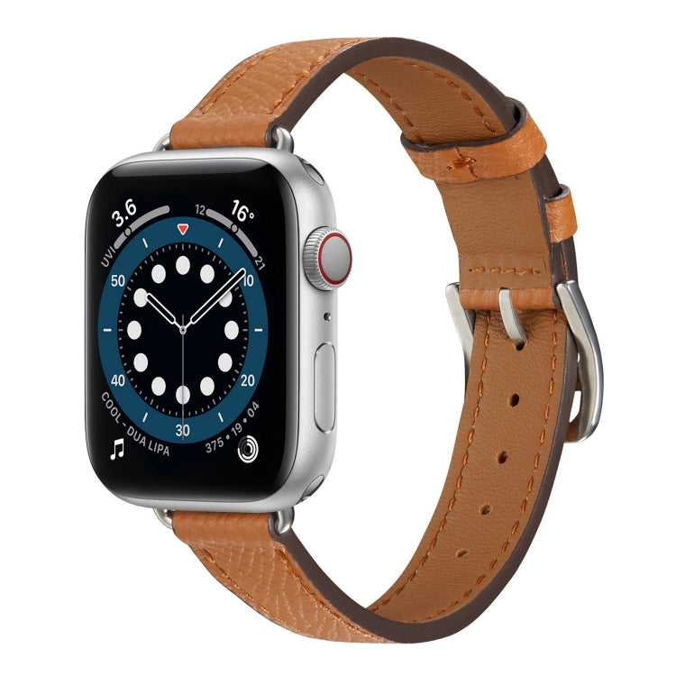 B Style Leather Strap Watchband For Apple Watch Series, 7 45mm / 6 & SE & 5 & 4 44mm / 3 & 2 & 1 42mm, 7 41mm / 6 & SE & 5 & 4 40mm / 3 & 2 & 1 38mm