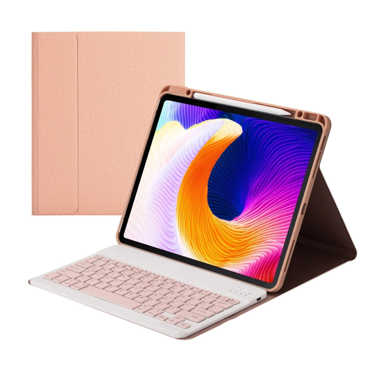 غطاء حماية بلاستيكي قابل للفصل مع لوحة مفاتيح بلوتوث وحامل وفتحة قلم لجهاز iPad Pro 12.9 بوصة 2021 / 2020 / 2018 طراز HK132