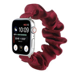 Scarf Hair Tie Replacement Watchbands For Apple Watch Series, 7 45mm / 6 & SE & 5 & 4 44mm / 3 & 2 & 1 42mm, 7 41mm / 6 & SE & 5 & 4 40mm / 3 & 2 & 1 38mm