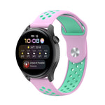 For Huawei Watch 3 / 3 Pro 22mm Two-color Silicone Replacement Strap Watchband