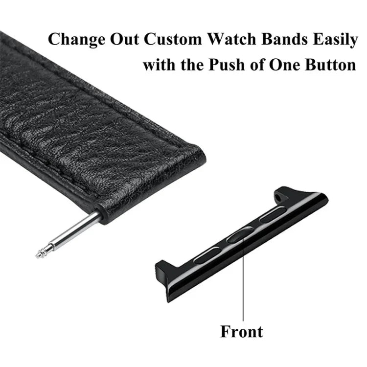 2 PCS Watchbands Stainless Steel Acoustic Ear Connector, Width: 20mm For Apple Watch Series 6 & SE & 5 & 4 40mm / 3 & 2 & 1 38mm, Width: 20mm For Apple Watch 40mm / 38mm