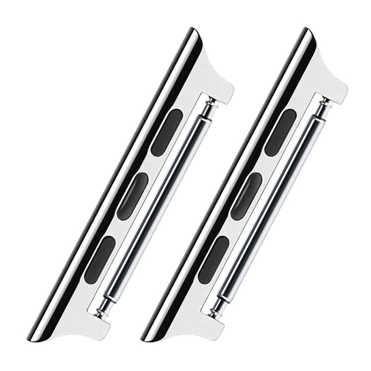 2 PCS Watchbands Stainless Steel Acoustic Ear Connector, Width: 22mm For Apple Watch Series 6 & SE & 5 & 4 40mm / 3 & 2 & 1 38mm, Width: 22mm For Apple Watch 40mm / 38mm