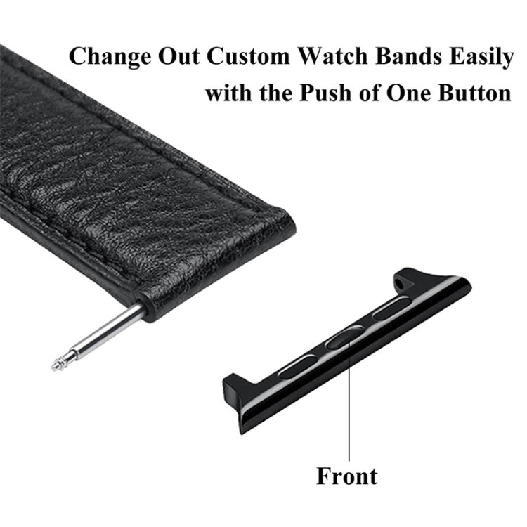 2 PCS Watchbands Stainless Steel Acoustic Ear Connector, Width: 22mm For Apple Watch Series 6 & SE & 5 & 4 44mm / 3 & 2 & 1 42mm, Width: 22mm For Apple Watch 44mm / 42mm