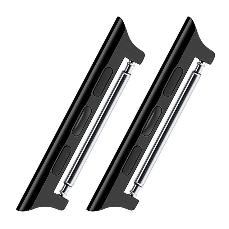 2 PCS Watchbands Stainless Steel Acoustic Ear Connector, Width: 24mm For Apple Watch Series 6 & SE & 5 & 4 44mm / 3 & 2 & 1 42mm, Width: 24mm For Apple Watch 44mm / 42mm