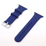 Silver Buckle Silicone Replacement Strap Watchband, For Apple Watch Series 7  41mm / & 6 & SE & 5 & 4 40mm, For Apple Watch Series  7  45mm / & 6 & SE & 5 & 4 44mm