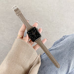 Crocodile Texture Leather Replacement Strap Watchband, For Apple Watch Series 7  41mm / & 6 & SE & 5 & 4 40mm, For Apple Watch Series  7  45mm / & 6 & SE & 5 & 4 44mm