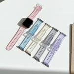 Discoloration in Light TPU Replacement Watchbands For Apple Watch Series, 7 45mm / 6 & SE & 5 & 4 44mm / 3 & 2 & 1 42mm, 7 41mm / 6 & SE & 5 & 4 40mm / 3 & 2 & 1 38mm