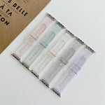 Discoloration in Light TPU Replacement Watchbands For Apple Watch Series, 7 45mm / 6 & SE & 5 & 4 44mm / 3 & 2 & 1 42mm, 7 41mm / 6 & SE & 5 & 4 40mm / 3 & 2 & 1 38mm