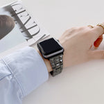 Rhombic Grid Ceramics Replacement Strap Watchband, For Apple Watch Series 7  41mm / & 6 & SE & 5 & 4 40mm, For Apple Watch Series  7  45mm / & 6 & SE & 5 & 4 44mm