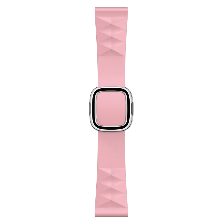 Modern Style Silicone Replacement Strap Watchband For Apple Watch Series 6 & SE & 5 & 4 40mm / 3 & 2 & 1 38mm, Black Buckle, Rose Gold Buckle, Silver Buckle