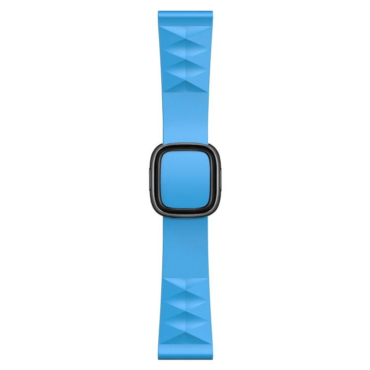 Modern Style Silicone Replacement Strap Watchband For Apple Watch Series 6 & SE & 5 & 4 44mm / 3 & 2 & 1 42mm, Black Buckle, Rose Gold Buckle, Silver Buckle