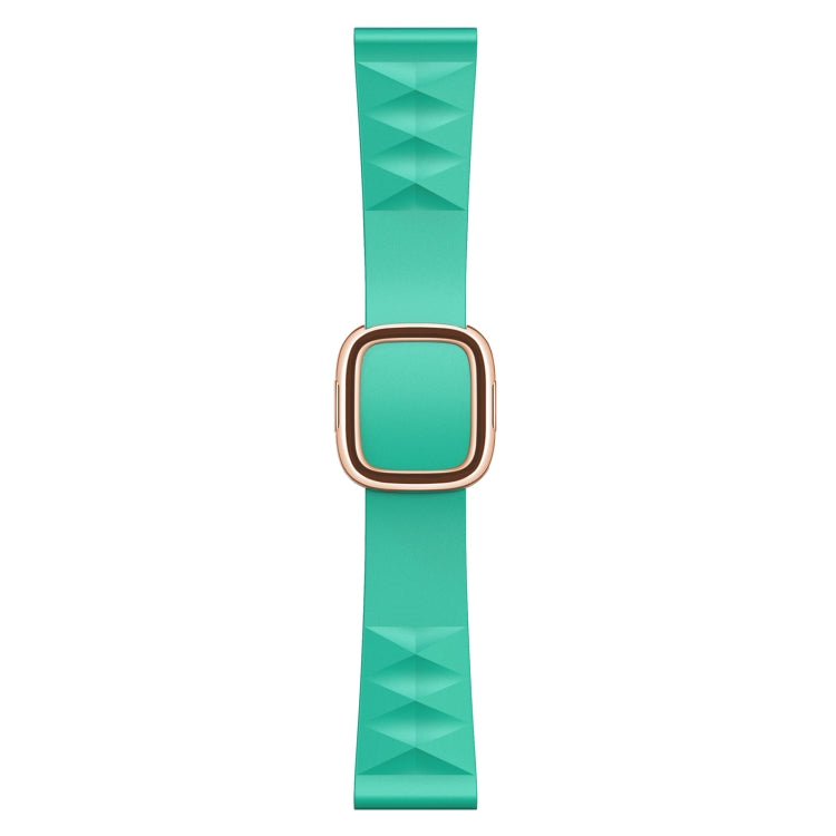 Modern Style Silicone Replacement Strap Watchband For Apple Watch Series 6 & SE & 5 & 4 44mm / 3 & 2 & 1 42mm, Black Buckle, Rose Gold Buckle, Silver Buckle