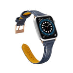 Crocodile Texture Leather Replacement Strap Watchband, For Apple Watch Series 7  41mm / & 6 & SE & 5 & 4 40mm