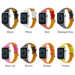 Crocodile Texture Leather Replacement Strap Watchband, For Apple Watch Series 7  41mm / & 6 & SE & 5 & 4 40mm