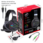 HXSJ F16 3.5mm + USB Port RGB Light Stereo Gaming Headset with Microphone