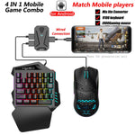 HXSJ V100+A883+P8 One-handed Keyboard + Programming Gaming Mouse + Keyboard Mouse Converter Set, V100+J900+P8