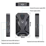 HXSJ V100+A883+P8 One-handed Keyboard + Programming Gaming Mouse + Keyboard Mouse Converter Set, V100+J900+P8