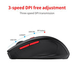 HXSJ T67 2.4G Bluetooth 3.0/5.0 Dual Mode Wireless Mouse, T67 2.4G