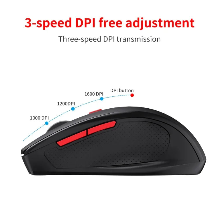 HXSJ T67 2.4G Bluetooth 3.0/5.0 Dual Mode Wireless Mouse, T67 2.4G