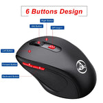 HXSJ T67 2.4G Bluetooth 3.0/5.0 Dual Mode Wireless Mouse, T67 2.4G