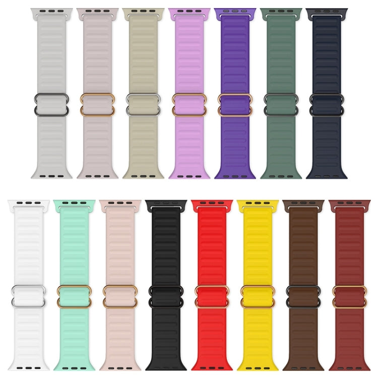 Japanese Word Buckle Silicone Replacement Watchband For Apple Watch Series, 7 45mm / 6 & SE & 5 & 4 44mm / 3 & 2 & 1 42mm, 7 41mm / 6 & SE & 5 & 4 40mm / 3 & 2 & 1 38mm