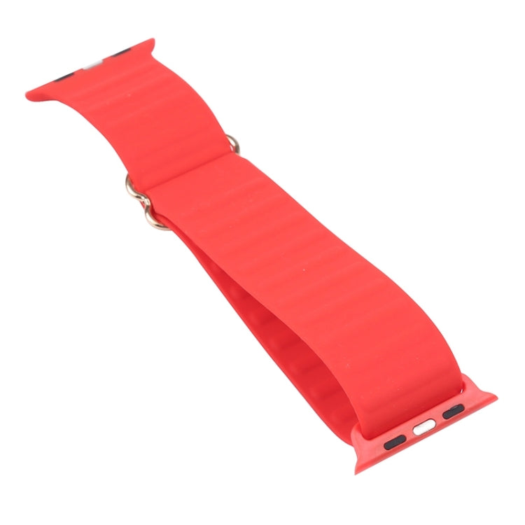 Japanese Word Buckle Silicone Replacement Watchband For Apple Watch Series, 7 45mm / 6 & SE & 5 & 4 44mm / 3 & 2 & 1 42mm, 7 41mm / 6 & SE & 5 & 4 40mm / 3 & 2 & 1 38mm