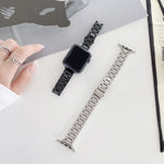 Three-beads Steel Replacement Strap Watchband, For Apple Watch Series 7  41mm / & 6 & SE & 5 & 4 40mm, For Apple Watch Series  7  45mm / & 6 & SE & 5 & 4 44mm