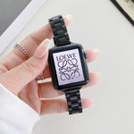 Three-beads Steel Replacement Strap Watchband, For Apple Watch Series 7  41mm / & 6 & SE & 5 & 4 40mm, For Apple Watch Series  7  45mm / & 6 & SE & 5 & 4 44mm