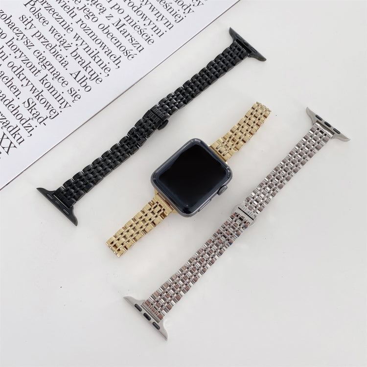 Seven-beads Steel Replacement Strap Watchband, For Apple Watch Series 7  41mm / & 6 & SE & 5 & 4 40mm, For Apple Watch Series  7  45mm / & 6 & SE & 5 & 4 44mm