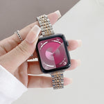 Seven-beads Steel Replacement Strap Watchband, For Apple Watch Series 7  41mm / & 6 & SE & 5 & 4 40mm, For Apple Watch Series  7  45mm / & 6 & SE & 5 & 4 44mm