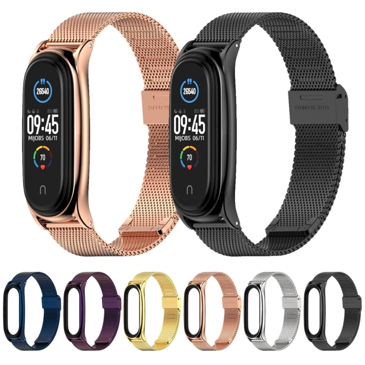For Xiaomi Mi Band 6 / 5 Mijobs Milan Buckle Plus Stainless Steel Watch Band