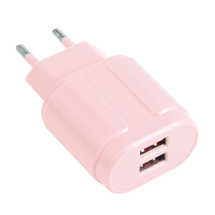 شاحن سفر مزدوج USB 2.1A ماكارون 13-22، قابس الاتحاد الأوروبي، قابس الولايات المتحدة