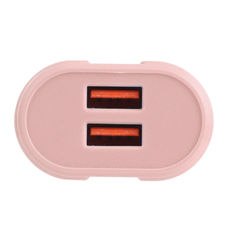 شاحن سفر مزدوج USB 2.1A ماكارون 13-22، قابس الاتحاد الأوروبي، قابس الولايات المتحدة
