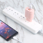 شاحن سفر مزدوج USB 2.1A ماكارون 13-22، قابس الاتحاد الأوروبي، قابس الولايات المتحدة