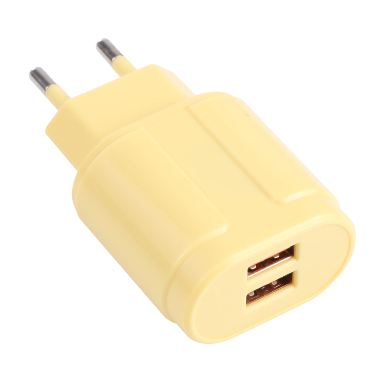 شاحن سفر مزدوج USB 2.1A ماكارون 13-22، قابس الاتحاد الأوروبي، قابس الولايات المتحدة