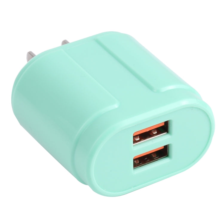 شاحن سفر مزدوج USB 2.1A ماكارون 13-22، قابس الاتحاد الأوروبي، قابس الولايات المتحدة