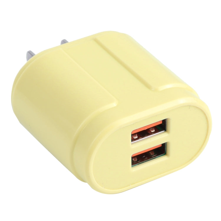 شاحن سفر مزدوج USB 2.1A ماكارون 13-22، قابس الاتحاد الأوروبي، قابس الولايات المتحدة