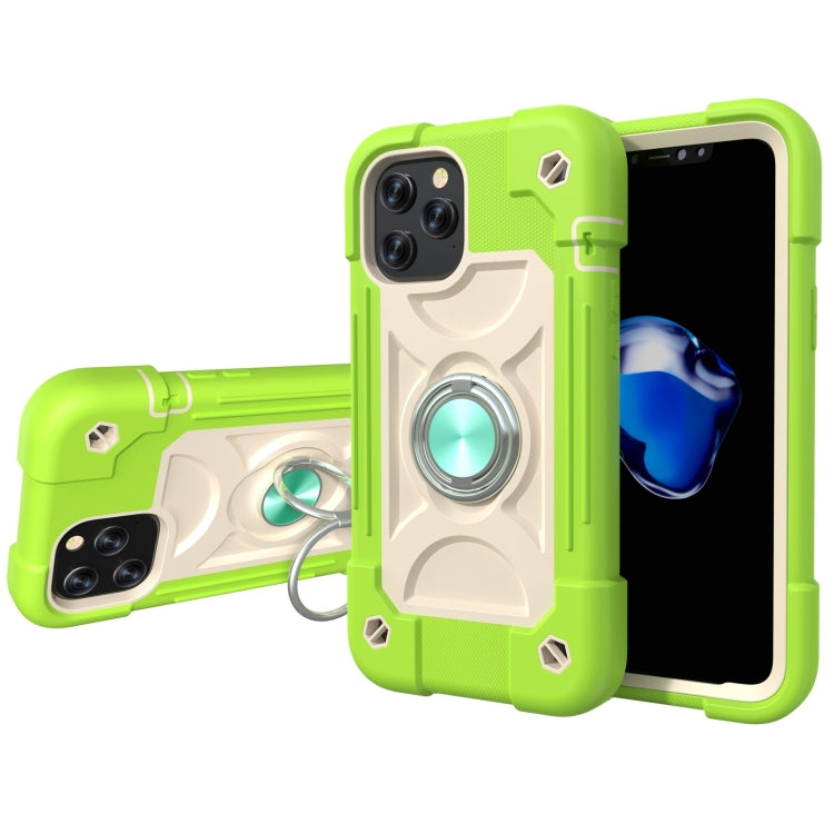 Shockproof Silicone + PC Protective Case with Dual-Ring Holder, For iPhone XS Max, For iPhone 11, For iPhone 11 Pro Max, For iPhone 12 mini