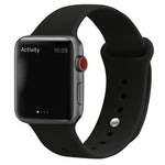 Silicone Replacement Strap Watchband For Apple Watch Series, 7 41mm / 6 & SE & 5 & 4 40mm / 3 & 2 & 1 38mm, 7 45mm / 6 & SE & 5 & 4 44mm / 3 & 2 & 1 42mm