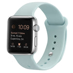 Silicone Replacement Strap Watchband For Apple Watch Series, 7 41mm / 6 & SE & 5 & 4 40mm / 3 & 2 & 1 38mm, 7 45mm / 6 & SE & 5 & 4 44mm / 3 & 2 & 1 42mm