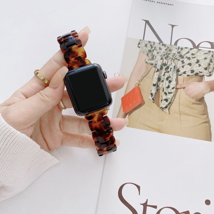 Resin Replacement Watchband For Apple Watch Series, 7 41mm / 6 & SE & 5 & 4 40mm / 3 & 2 & 1 38mm, 7 45mm / 6 & SE & 5 & 4 44mm / 3 & 2 & 1 42mm