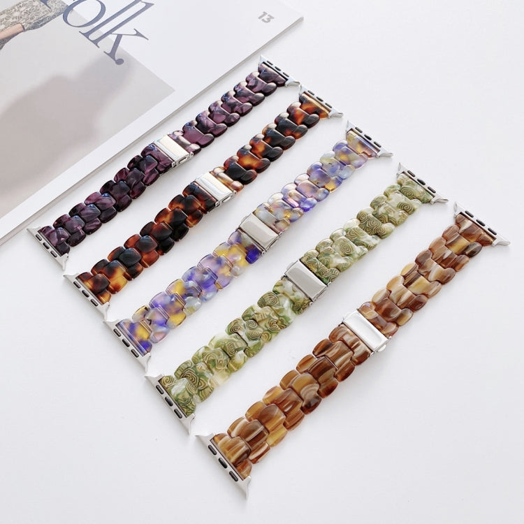 Resin Replacement Watchband For Apple Watch Series, 7 41mm / 6 & SE & 5 & 4 40mm / 3 & 2 & 1 38mm, 7 45mm / 6 & SE & 5 & 4 44mm / 3 & 2 & 1 42mm