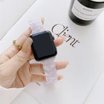 Resin Replacement Watchband For Apple Watch Series, 7 41mm / 6 & SE & 5 & 4 40mm / 3 & 2 & 1 38mm, 7 45mm / 6 & SE & 5 & 4 44mm / 3 & 2 & 1 42mm