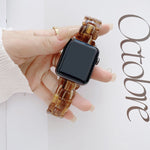 Resin Replacement Watchband For Apple Watch Series, 7 41mm / 6 & SE & 5 & 4 40mm / 3 & 2 & 1 38mm, 7 45mm / 6 & SE & 5 & 4 44mm / 3 & 2 & 1 42mm