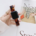 Resin Replacement Watchband For Apple Watch Series, 7 41mm / 6 & SE & 5 & 4 40mm / 3 & 2 & 1 38mm, 7 45mm / 6 & SE & 5 & 4 44mm / 3 & 2 & 1 42mm